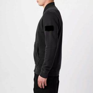 Blouson aviateur Letterman à logo personnalisé pour hommes et femmes vente en gros de vestes en laine noire foncée de qualité supérieure avec cuir - Product Image 4