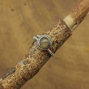 Quartz rose 925 argent réglable taille libre bague faite à la main artisanale bijoux de mariage/fête 925 argent timbre bague en gros - Product Image 1