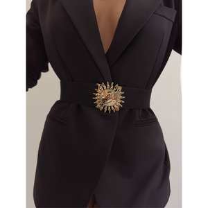 Ceinture de soleil confortable en satin élastique pour femme avec boucle, silhouette gainante, taille naturelle - Product Image 3