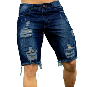 Pantalones vaqueros cortos personalizados nuevos para hombre de alta calidad al por mayor pantalones cortos de mezclilla a la moda de verano nuevos pantalones cortos de mezclilla de realce informales - Product Image 6