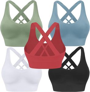 Soutien-gorge de sport pour femmes de qualité supérieure, ultra confortable, respirant, logo avant, pour la course à pied, le yoga, l'entraînement - Soutien flexible pour adultes - Product Image 3
