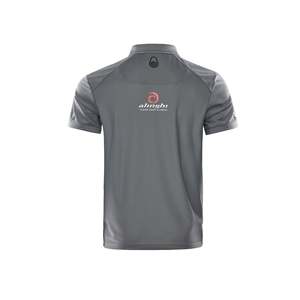 Alinghi Tech per Polo Grigio 100% Poliestere con Logo Ricamato, Motivo Tinta Unita, Colori Scuri e Chiari, Alta Qualità, Maglietta da Golf a Maniche Corte XL - Product Image 2