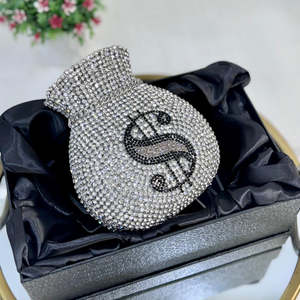 Bridal Classic Fashion Crystal Pearl Evening Clutch Handbag Wedding Party Luxury Rhinestone Ladies Designer Bag - Product Image 3