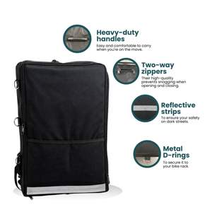 Sac à dos isotherme pour livraison de nourriture, imperméable, fermeture éclair, polyester, design moderne, portable et facile à transporter - Product Image 3