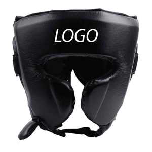 Casque de boxe en cuir de vachette personnalisé MMA OEM pour l'entraînement au kickboxing, au sparring, au karaté, au taekwondo avec motif facial - Product Image 2