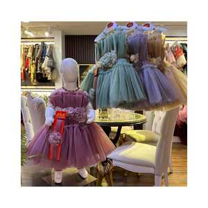 2024 nuevo vestido de fiesta de cumpleaños largo al por mayor para niñas, diseño en capas para la temporada de primavera, grupo de edad para niños - Product Image 1