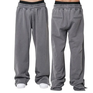 กางเกงจ็อกเกอร์ทรงหลวมเอวกลางน้ำหนักเบาสบายๆ เป็นมิตรกับสิ่งแวดล้อมสไตล์วินเทจสำหรับผู้ชาย เอวยางยืด ทรงหลวม ระบายอากาศได้ดี แห้งเร็ว - Product Image 1