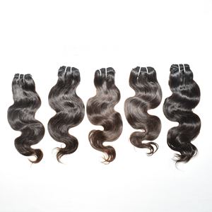 Proveedor 100% Raw Virgin Cutícula alineada Cabello indio Alta calidad Natural Bodywave Sin procesamiento químico Extensiones de cabello humano - Product Image 1