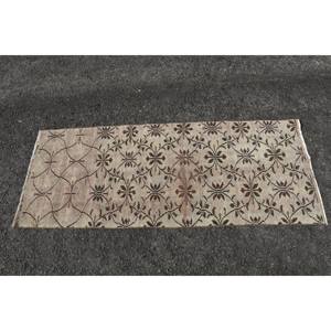 Vintage Turkish <b>Rug</b> Classic Beige Brown 2.6 X 6.5ft <b>Boho</b> Flat Weave Jute Carpet with Patchwork Pattern for Living Room - Product Image 4