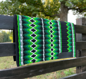 Western Show Horse Saddle Blanket Diseño de Nueva Zelanda Manta de sillín de lana hecha a mano Top Wool Saddle Pad Size - Product Image 1