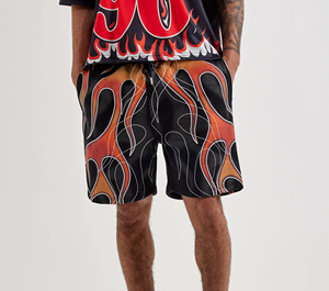 Custom Graphic Print Men Streetwear Light Blue <b>Baggy</b> <b>Jorts</b> Hip Hop Tribal Loose Fit Knee Length Soft Cotton Fleece Sweat Shorts - Product Image 6