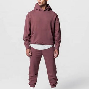 Conjunto deportivo de hombre de estilo nuevo y personalizado, de alta calidad, en tela de algodón, con hombros caídos y estampado digital. - Product Image 1