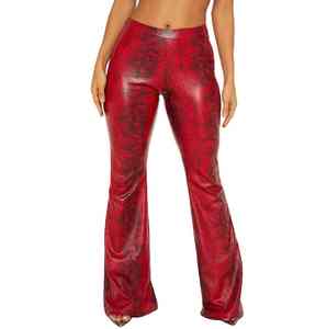 Vente en gros de pantalons en cuir pour femmes à prix réduit Offre Spéciale couleur unique pantalon en cuir pour peau de collation à la mode - Product Image 6