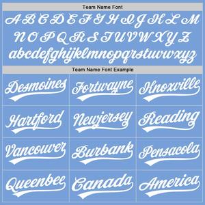 Maillot de baseball personnalisé bleu clair blanc à fines rayures blanc authentique - Product Image 5