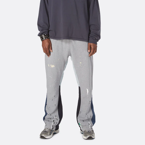 Pantalon de survêtement évasé personnalisé pour hommes avec ceinture élastique Pantalon de haute qualité décontracté à motif patchwork - Product Image 6