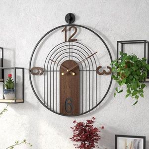 Large Open Frame Metal <b>Wall</b> <b>Clocks</b> with <b>Vintage</b>-inspired Designs and Rustic Charm for Country Homes - Product Image 4