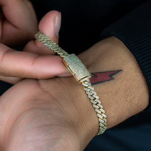 6.6mm VVS D Couleur Moissanite Diamant Glacé 18K Plaqué Or 925 Argent Sterling Hip Hop Cubain Lien Bracelet Prix Usine - Product Image 6