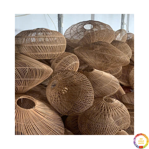 Rattan <b>Lamp</b> Natural Handmade Bamboo <b>Wicker</b> Pendant Light for Home Interior Decoration Wholesale Vietnam - Product Image 3