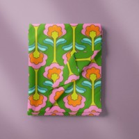 Tissu en voile de coton imprimé numérique léger à motifs floraux, collection 2026, idéal pour les robes et vêtements féminins