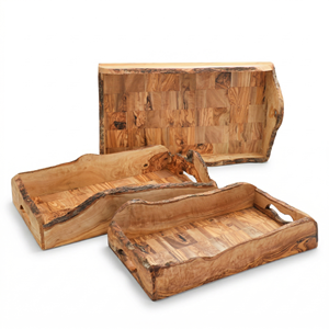 ชุดถาดไม้พร้อมหูจับ 3 ใบ รุ่น ArtisRaw - Product Image 1