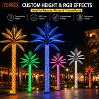 TOPREX DECOR Kommerzielle Outdoor Künstliche Kokospalmen-Beleuchtung Wasserdichte Große LED-Motive für Landschaftsgestaltung und Freizeitparks