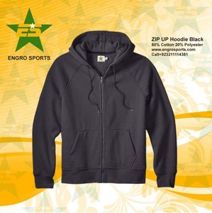 Veste à fermeture éclair imprimée avec logo personnalisé en gros fabriquée au Pakistan Sweats à capuche en coton de haute qualité Sweat à capuche zippé personnalisé - Product Image 6
