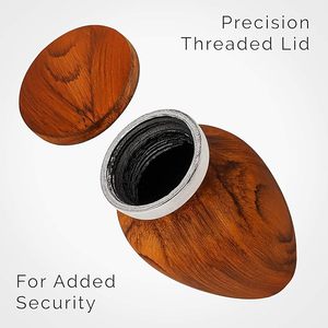 Modern Wholesale <b>Wood</b> Finish Keepsake Cremation Urn Mini Memorial Urn for Human Ashes Small Elegant Decorative Funeral Urns - Product Image 3