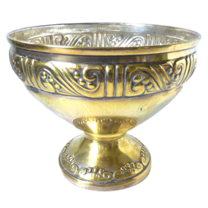 Cuenco de Pedestal de latón de alta calidad con acabado pulido grabado para mesa de cocina cuenco para servir vajilla cuenco - Product Image 3