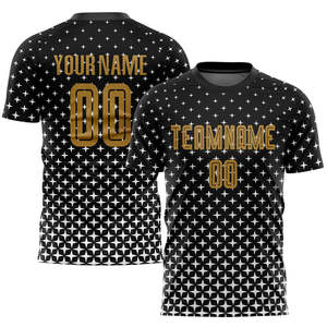 เสื้อฟุตบอลพิมพ์ลายแบบซับลิเมชั่นตามสั่ง โพลีเอสเตอร์ 100% แห้งเร็ว ระบายอากาศได้ดี สำหรับผู้ใหญ่ ทั้งชายและหญิง บริการ OEM รับทำชื่อทีมและหมายเลขตามสั่ง - Product Image 4