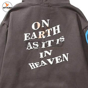 Sweats à capuche de haute qualité pour hommes Pull-over chaud en coton Impression et broderie personnalisées Vêtements teints en couleur unie pour l'hiver Vente en gros - Product Image 5