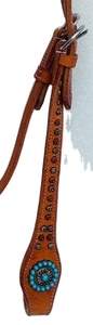 Cabecera ecuestre de cuero de calidad superior con logotipo personalizado, estilo occidental, Futurity Knott diseño elegante, equitación de Carreras de Caballos - Product Image 4