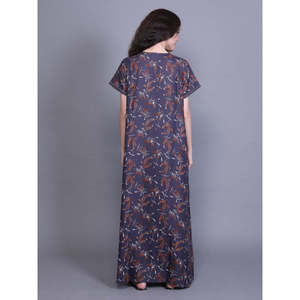 Chemise de nuit Alpine ODM en tissu doux tissé avec poche latérale, broderie au col et logo personnalisé, fermeture à cordon, MOQ 3 pièces - Product Image 2