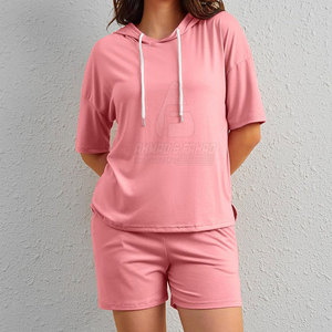 Conjunto de Sudadera con Capucha y Pantalones Cortos para Mujer, Diseño Casual de Invierno, MOQ Bajo, Tendencia 2026, Personalizable - Product Image 2