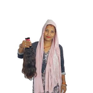 Vendedor-Vendido 100% Cutícula virgen cruda alineada químicamente sin procesar Natural liso a granel cabello humano vietnamita suelto profundo - Product Image 1