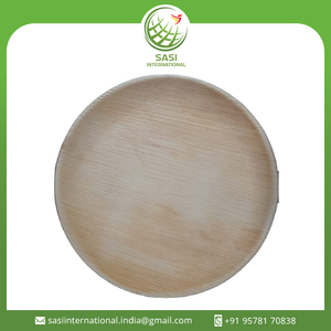 Platos de cena desechables de hoja de palma redonda plana biodegradable de 20 cm más vendidos, servicio de comida de boda disponible, precio al por mayor - Product Image 2