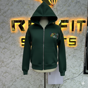 เสื้อฮู้ดมีซิปผ้าคอตตอนขนแกะ100% เสื้อฮู้ดแบบมีซิปปักโลโก้ออกแบบได้ตามที่ต้องการ - Product Image 5