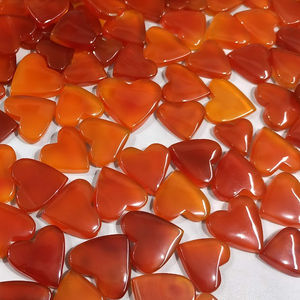 Meilleure vente, Cabochon de cornaline rouge, coeur de pierre précieuse en vrac pour bijoux - Product Image 2