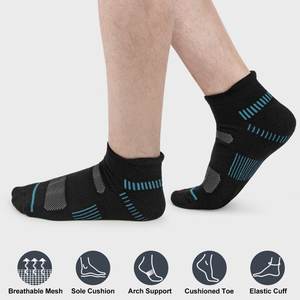 Calcetines largos de algodón suaves transpirables atléticos para hombre, logotipo de talla grande de Color sólido en la parte inferior para uso informal en la oficina y negocios - Product Image 4