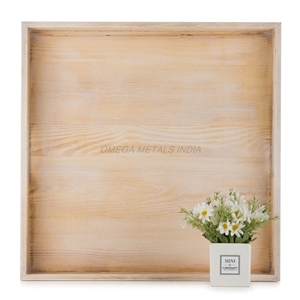 ชุดถาดไม้สีเบจอ่อนนุ่มทรงสี่เหลี่ยมและสไตล์มินิมอลที่สมบูรณ์แบบสำหรับการให้บริการที่หรูหราดีไซน์ล่าสุด - Product Image 1