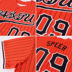 Camisas de béisbol personalizadas de alta calidad de tela de poliéster de malla elástica con nombre prensado en caliente y camiseta de béisbol de corcho de sublimación de logotipo - Product Image 4