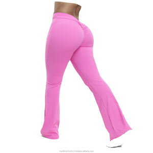 Pantalones Deportivos de Yoga para Hombre, Casuales, Ecológicos, Transpirables, Ligeros, de Cintura Media, Talla Grande, Leggings Acampanados - Product Image 4