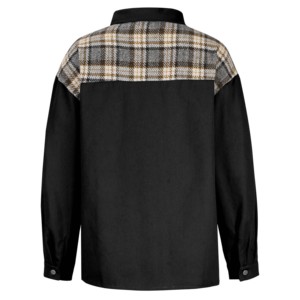 Veste en jean matelassée pour femme, style tendance, en coton tricoté, décontractée, manches longues avec poches, respirante, automne, lettres - Product Image 6