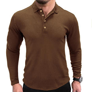 Polo de invierno 2024 para hombre, Color sólido, manga corta, cremallera, cuello vuelto, ropa de calle informal, Tops para hombre - Product Image 4