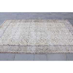 พรมตุรกีขนาดใหญ่ 6.3x10.2 ฟุต (191x310 ซม.) พรมลายจุดสีน้ำตาลวินเทจ - Product Image 4