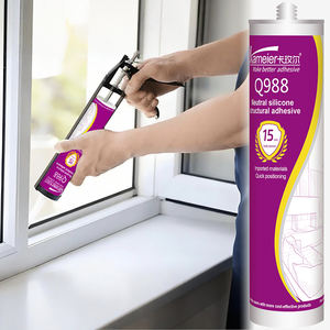 Perfil de puertas y ventanas de aluminio Resistente al moho Sellador de silicona neutra resistente a la intemperie Parches adhesivos de chenilla para construcción - Product Image 1
