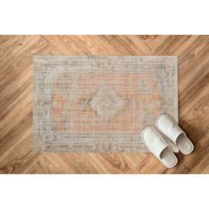 Muted Medallion Printed <b>Rug</b>, Turkish <b>Boho</b> Design for Living Room,Nonwoven Soft <b>Rug</b> - Product Image 5