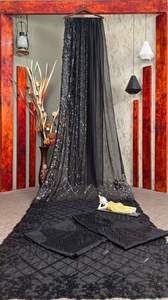 Nouvelle tendance belle séquence Saree Feel U bonne tenue séquence travail Saree sur Georgette avec chemisier meilleure qualité tissu - Product Image 5