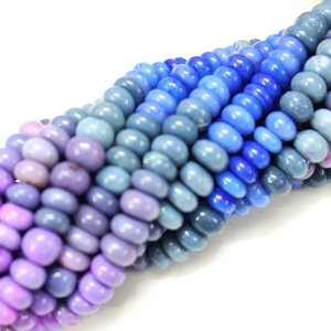 Perles en opale bleue multicolore, forme ronde, lisses, 6-9 mm, perles en opale bleue multicolore, perles en opale, qualité AAA - Product Image 6