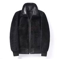 Blouson de moto d'hiver imperméable noir B3 pour homme, doublé de fourrure épaisse, avec fermeture éclair, personnalisable, qualité supérieure, le plus vendu (OEM)