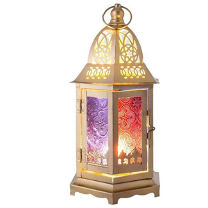 Decoraciones de iluminación interior de Metal de hierro marroquí de alta calidad Diseño estándar Linternas de Mesa para el hogar Lámparas Vela Navidad - Product Image 3